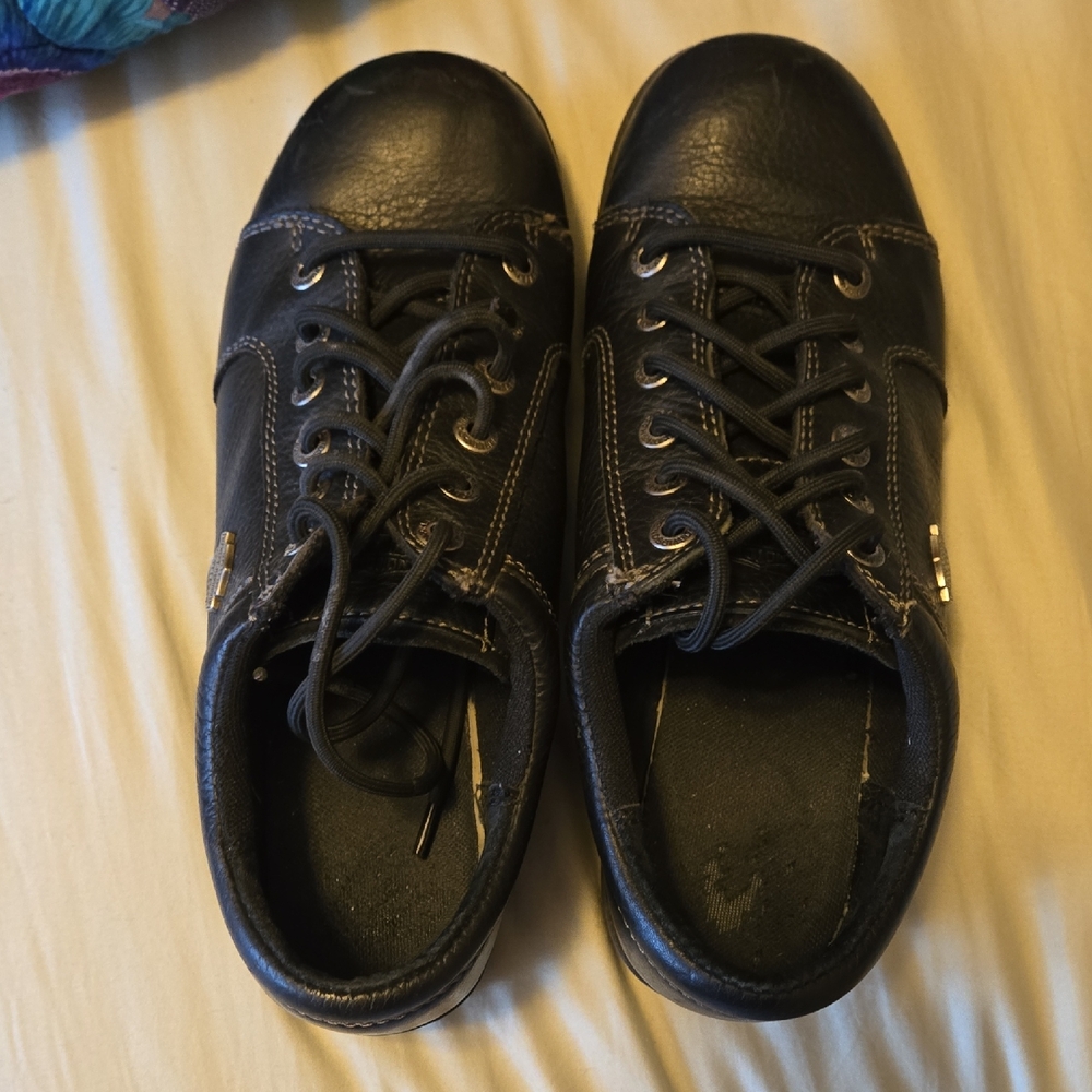 Black Leather Sneakers
